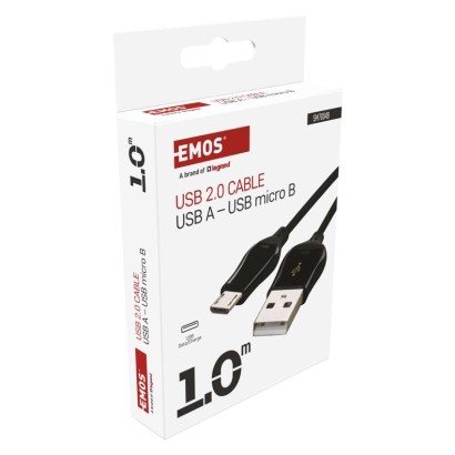 USB Kabel 2.0 A Stecker - Micro B Stecker 1m, schwarz, QC