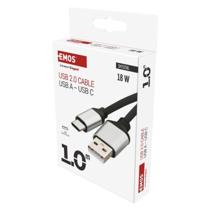 USB Kabel 2.0 A Stecker - C Stecker 1m, schwarz