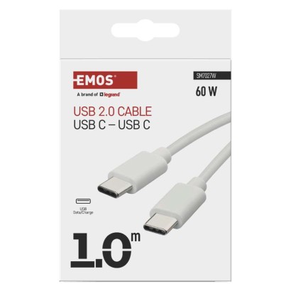 USB Kabel 2.0 C Stecker - USB 2.0 C Stecker 1m, weiss