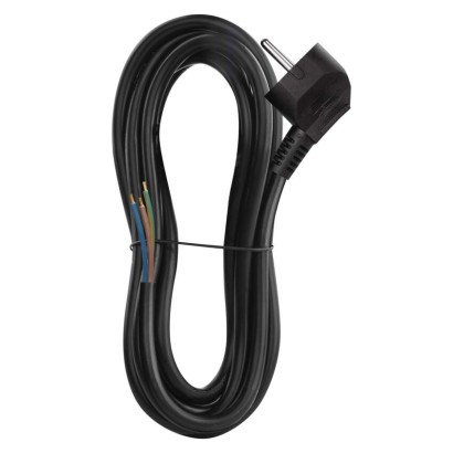 Netzkabel PVC 3x 1,5mm2, 3m, schwarz