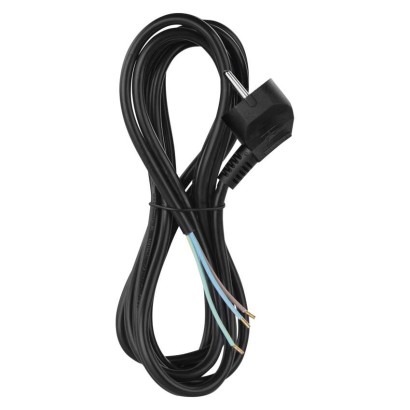 Netzkabel PVC 3x 0,75mm2, 3m, schwarz