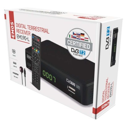Dekoder DVB-T2 EMOS EM190-L HD