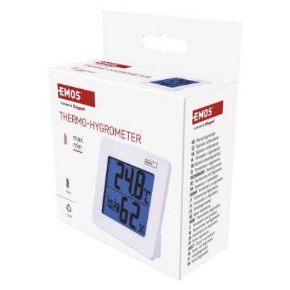 Digitales Thermometer mit Hygrometer, Funk-Sensor, Wecker, Datum E0114