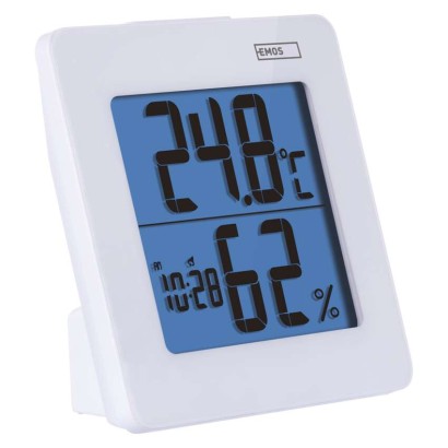 Digitales Thermometer mit Hygrometer, Funk-Sensor, Wecker, Datum E0114