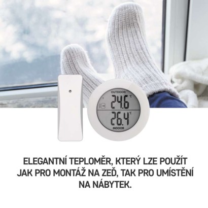 Digitální teploměr, bezdrátové čidlo E0129