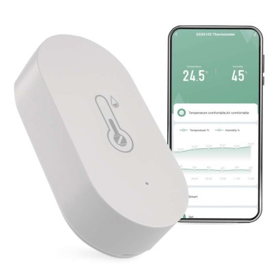 GoSmart Digitální teploměr s vlhkoměrem, bezdrátové čidlo, ZigBee EGS0102 