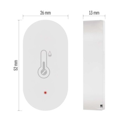 GoSmart Digitální teploměr s vlhkoměrem, bezdrátové čidlo, ZigBee EGS0102 