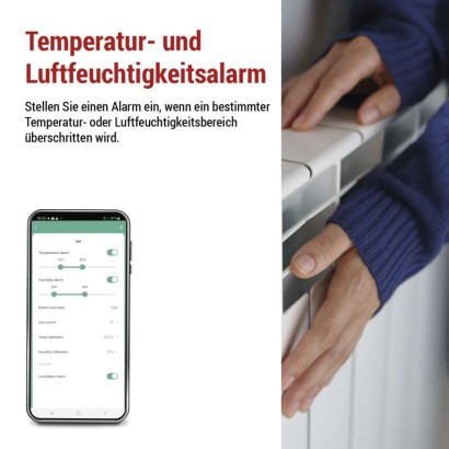 GoSmart Digitales Thermometer mit Hygrometer, Funk-Sensor, Datum, ZigBee EGS0101