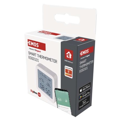 GoSmart Digitales Thermometer mit Hygrometer, Funk-Sensor, Datum, ZigBee EGS0101