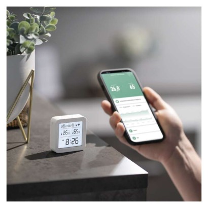 GoSmart Digitales Thermometer mit Hygrometer, Funk-Sensor, Datum, ZigBee EGS0101