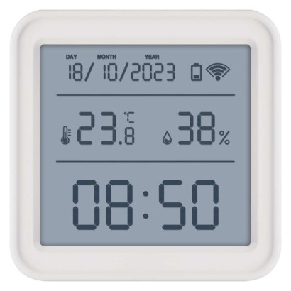 GoSmart Digitales Thermometer mit Hygrometer, Funk-Sensor, Datum, ZigBee EGS0101