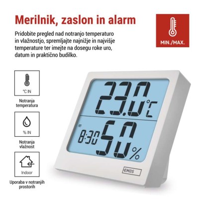 Termometer s prikazom vlage E0114N