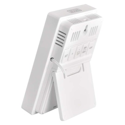 Digitales Thermometer mit Hygrometer, kabelgebundener Sensor, Wecker E0558P