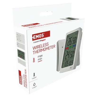 Digitalni termometer s hidrometrom, brezžični senzor, budilka, datum E0558W