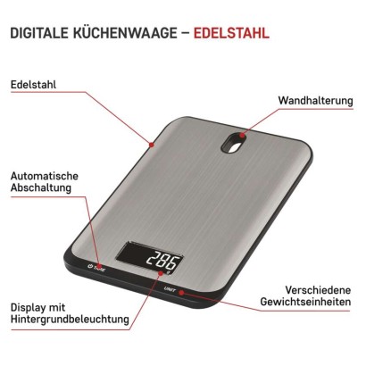 Digitální kuchyňská váha EV026, stříbrná