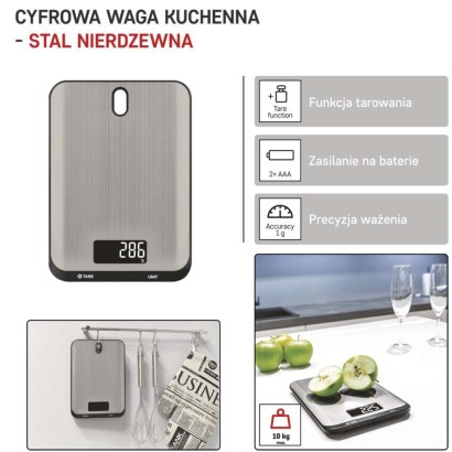 Digitální kuchyňská váha EV026, stříbrná