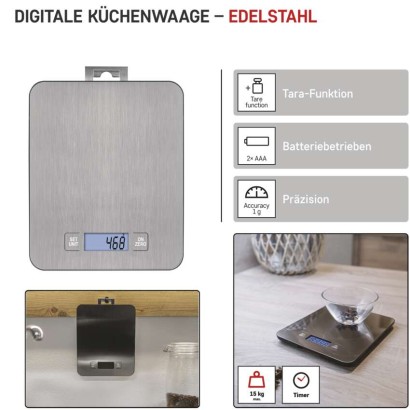 Digitální kuchyňská váha EV023, stříbrná