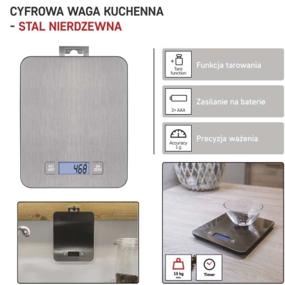 Digitální kuchyňská váha EV023, stříbrná