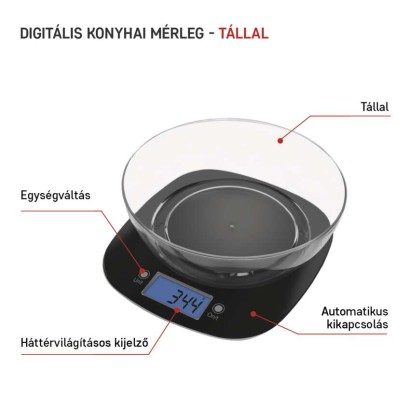 EMOS Digitális konyhai mérleg EV025