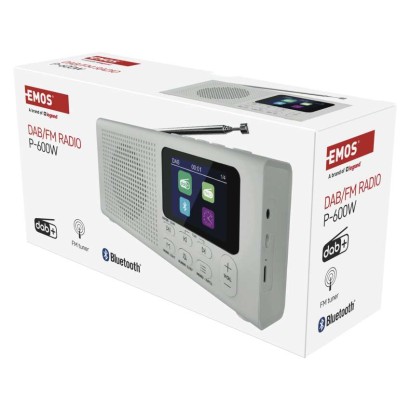 Tragbares Radio mit Bluetooth, DAB / DAB+ / FM, weiß