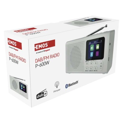 Tragbares Radio mit Bluetooth, DAB / DAB+ / FM, weiß