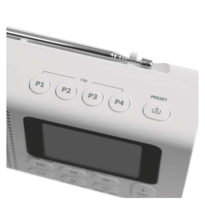 Tragbares Radio mit Bluetooth, DAB / DAB+ / FM, weiß