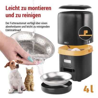Pet Care Futterspender, 4 l, schwarz