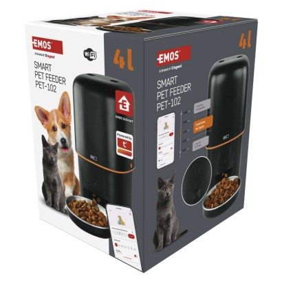 GoSmart dozirnik hrane za hišne živali Pet Care 4 l, črn, Wi-Fi