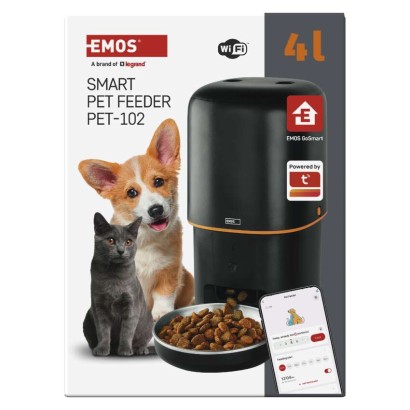 GoSmart dozirnik hrane za hišne živali Pet Care 4 l, črn, Wi-Fi