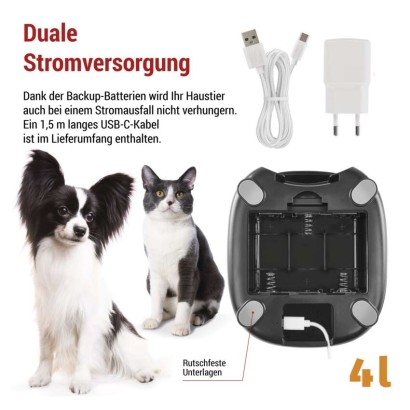 GoSmart Futterspender Pet Care mit Kamera, 4 l, schwarz, Wi-Fi