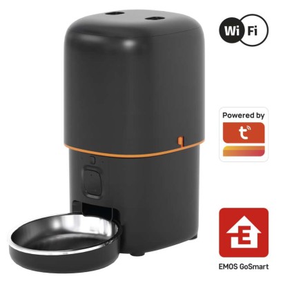 GoSmart dozirnik hrane za hišne živali Pet Care s kamero, 4 l, črn, Wi-Fi