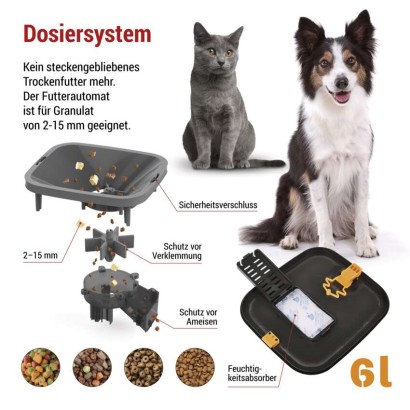 GoSmart Futterspender Pet Care mit Kamera, 6 l, schwarz, Wi-Fi
