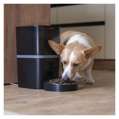 GoSmart dozirnik hrane za hišne živali Pet Care s kamero, 6 l, črn, Wi-Fi