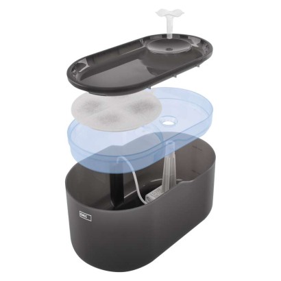 Wasserbrunnen Pet Care, 2,6 l, grau