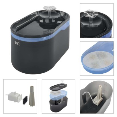 Wasserbrunnen Pet Care, 2,6 l, grau