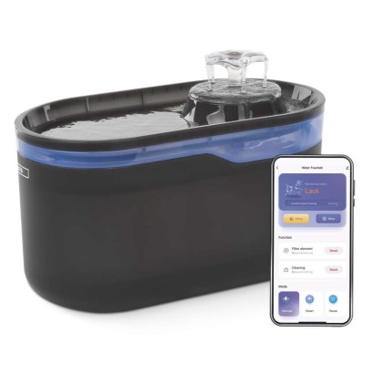 GoSmart napajalnik za hišne ljubljenčke Pet Care, 2,6 l, siv, Wi-Fi