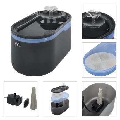GoSmart napajalnik za hišne ljubljenčke Pet Care, 2,6 l, siv, Wi-Fi