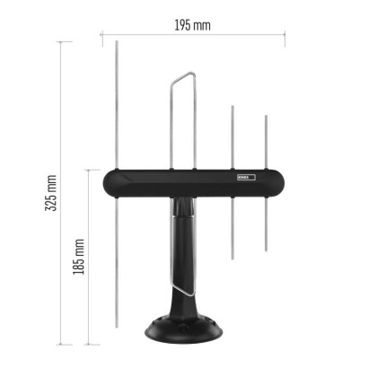 Universale Antenne EM-DIO3, 0-80 km, DVB-T2, LTE/4G/5G Filter