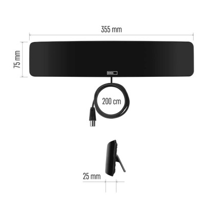 Antena sobna CITY ARCH-C200, DVB-T2, DAB, filtr LTE/4G/5G