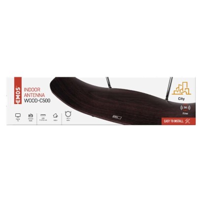Szobaantenna CITY WOOD-C500, DVB-T2, DAB, FM, LTE/4G/5G szűrő