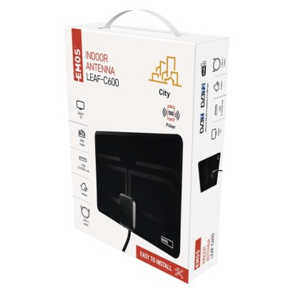Szobaantenna CITY LEAF-C600, DVB-T2, DAB, LTE/4G/5G szűrő