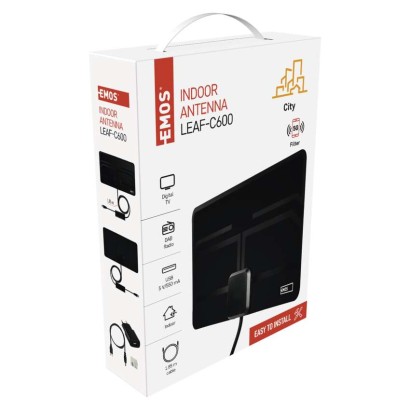 Szobaantenna CITY LEAF-C600, DVB-T2, DAB, LTE/4G/5G szűrő