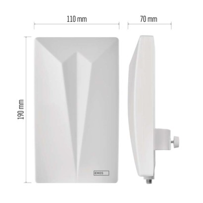 Antena univerzalna VILLAGE CAMP–V400, DVB-T2, FM, DAB, filtr LTE/4G/5G