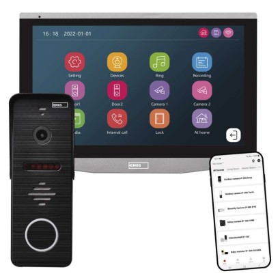 GoSmart Zestaw videodomofonu EMOS IP-700A z Wi-Fi