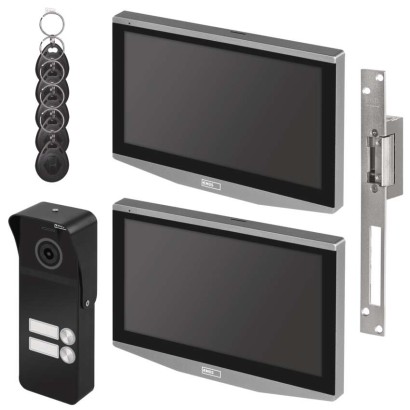 Video-Türsprechanlagen-Set  IP-750 für 2 Teilnehmer mit el. Schloss