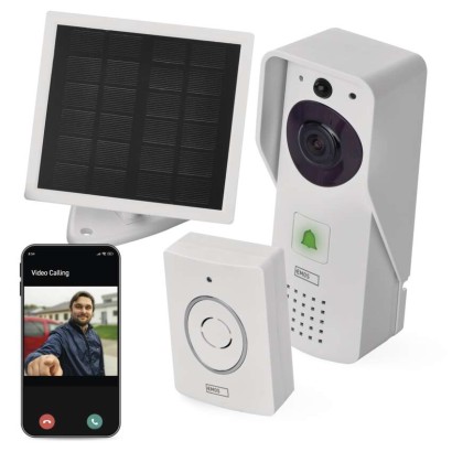 GoSmart bezvadu mājas videozvanītājs ar bateriju IP-09D ar WiFi un saules paneļu