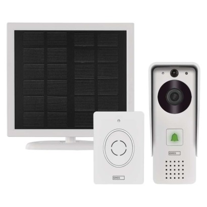 GoSmart bezvadu mājas videozvanītājs ar bateriju IP-09D ar WiFi un saules paneļu
