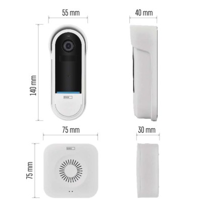 GoSmart Domový bezdrôtový batériový videozvonček IP-15S s WiFi