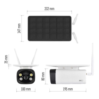 GoSmart Outdoor IP Kamera mit WiFi und Solarpanel IP-600 EYE, batteriebetrieben