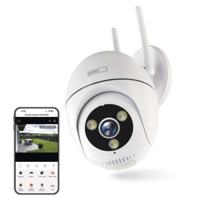GoSmart Venkovní otočná kamera IP-800 WASP s WiFi, bílá
